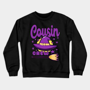 Cousin Halloween Spooky Witch Hat Family Crewneck Sweatshirt